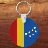 ダーラム(ノースカロライナ州)市旗キーチェーン キーホルダー (正面)