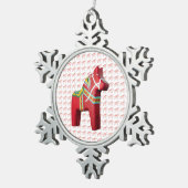 ダーラ馬のスノーフレーク クリスマス オーナメント (右)