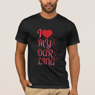 ダーリンを愛してる バレンタインデー ロマンティックギフト Tシャツ