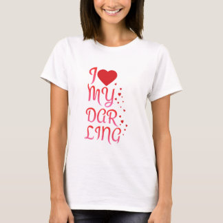 ダーリンを愛してる バレンタインデー ロマンティックギフト Tシャツ