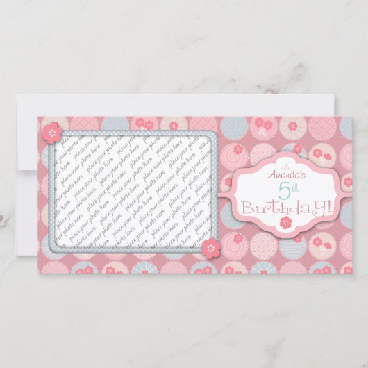 ダーリンガール誕生日フォトカード (正面)