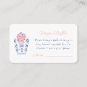 ダーリングジンジャージャガーガールベビーシャワーおむつラッフル エンクロージャーカード (正面)