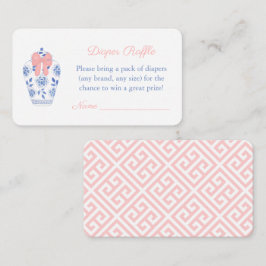 ダーリングジンジャージャガーガールベビーシャワーおむつラッフル エンクロージャーカード