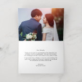 ダーリングスクリプトフォイル折り畳みフォトサンキューカード 箔グリーティングカード (内側レイダウン)