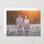 ダーリングスクリプト編集可能カラー日付の保存 ポストカード (正面/裏面)