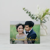 ダーリングスクリプトFOILありがとうはがき 箔シーズンポストカード (立ち正面)