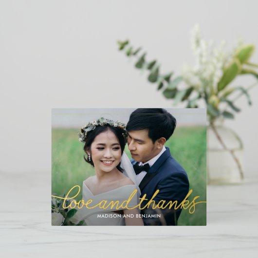 ダーリングスクリプトFOILありがとうはがき 箔シーズンポストカード (立ち正面)