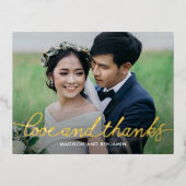 ダーリングスクリプトFOILありがとうはがき 箔シーズンポストカード (正面)