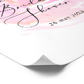 ダーリングバラブライダルシャワー歓迎 ポスター (角)