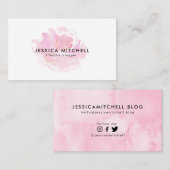 ダーリングバラブロガー/インフルエンサーのソーシャルメディア 名刺 (正面/裏面)