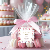 ダーリングピンク魅惑的なベビーシャワーフローラ スクエアシール