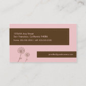 ダーリングフラワーママー通話カード(ピンク) コーリングカード (裏面)