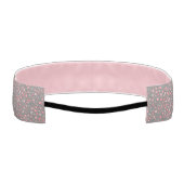 ダーリングミニハートパターンピンク/グレーパステルシェード アスレチックヘッドバンド (裏面)