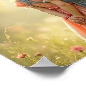 ダーリング小さな女の子と子猫 ポスター (角)