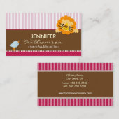 ダーリング暗い赤紫色ライオン&バーディーママー通話カード コーリングカード (正面/裏面)