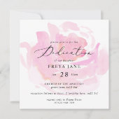 ダーリング ローズ ベイビー 奉献 スクエア 招待状 (正面)