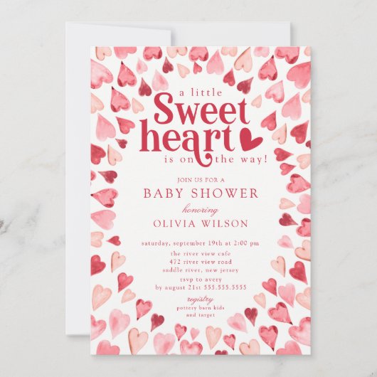 ダーリンスウィートアールベビーシャワー招待状 招待状 (正面)