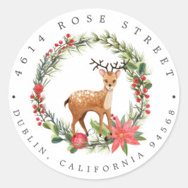 ダーリントナカイ |クリスマスベビー差出人住所 ラウンドシール