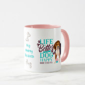 ダーリンビーグルドッグラブママ誕生日 マグカップ (正面右)