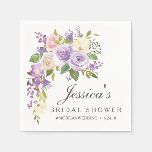 ダーリンフローラブライダルシャワーナプキンス スタンダードカクテルナプキン (正面)