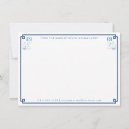 ダーリンブルーアンドホワイト中国（犬）スタッフォードドッグス ノートカード