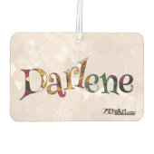 ダーレカラフルンおもしろい空気清浄剤：キュウリ – ミント カーエアーフレッシュナー (裏面)