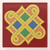 ダーロウ結び糸細工2016ガラスコアスター ガラスコースター (正面)