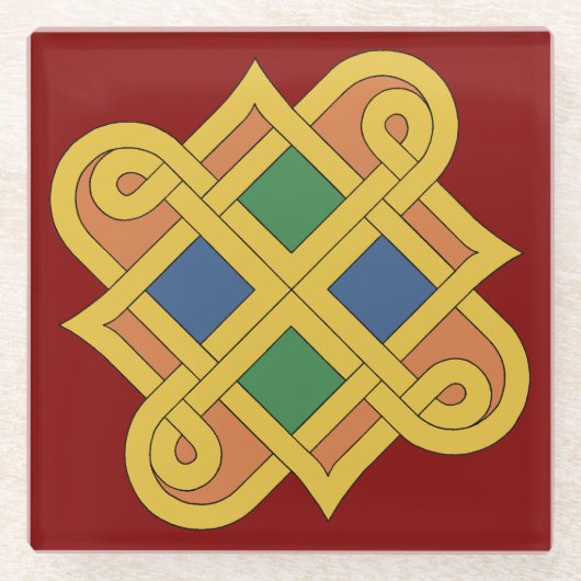 ダーロウ結び糸細工2016ガラスコアスター ガラスコースター (正面)