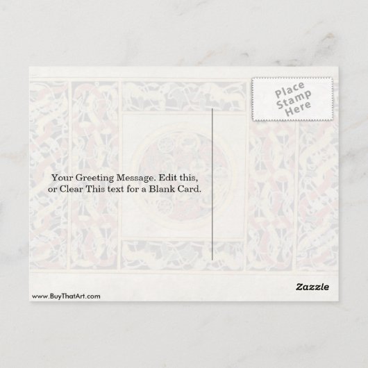 ダーローの本のマスターによるカーペットページ ポストカード (裏面)