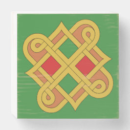 ダーロー結び糸細工2016赤と緑 ウッドボックスサイン