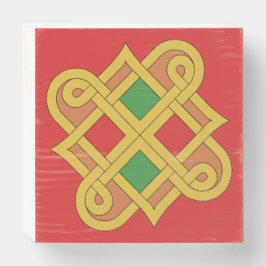 ダーロー結び糸細工2016赤と緑 ウッドボックスサイン