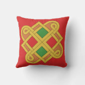 ダーロー結び糸細工2016赤と緑 クッション (裏面)