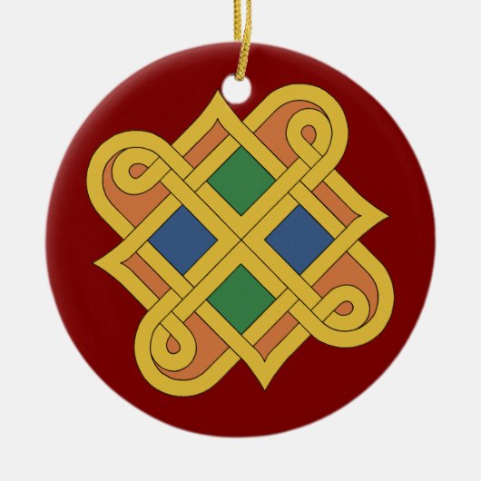 ダーロー結び糸細工2016 セラミックオーナメント (正面)