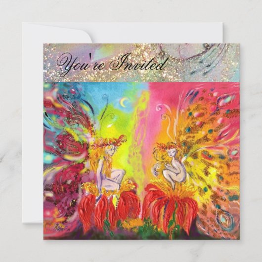 「ダーンの妖精」マジックゴールドスパークル 招待状 (正面)