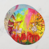 「ダーンの妖精」マジックブルーゴールドスパークルズ 招待状 (正面/裏面)