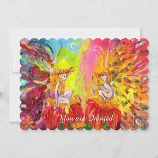 「ダーンの妖精」マジックブルーゴールドスパークルズ 招待状 (正面)