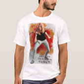 ダーン・ハドソン中尉 炎の背景 Tシャツ (正面)