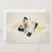 ダー素晴らしクグリーン&アイボリーガーデニア結婚ズ 招待状 (裏面)