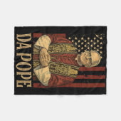 ダ教皇レオ14新しい教皇ユーモおもしろいーム男性の女性 フリースブランケット (正面(横))