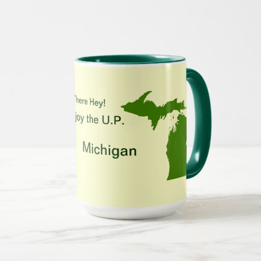 ダ楽しむ・ヨオペル付きミシガン州陸路 マグカップ (正面右)