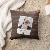 ダ素朴ークウッモダンドのペット写真犬の母猫 クッション (ブランケット)