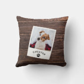 ダ素朴ークウッモダンドのペット写真犬の母猫 クッション (裏面)