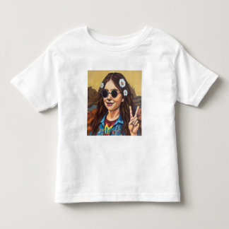 ダ・ヴィンチにインスパイアされたモダン モナ・リザ ペインティング トドラーTシャツ