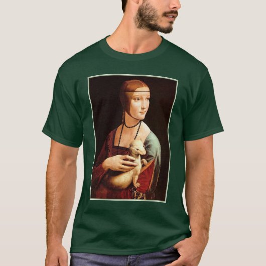 ダ・ヴィンチのエルミンの女性 Tシャツ (正面)