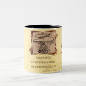 ダ・ヴィンチのヘリコプター詩🚁予算スペシャル ツートーンマグカップ (中央)