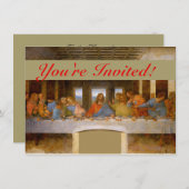 ダ・ヴィンチの最後の晩餐 - クラシックな美術 招待状 (正面/裏面)