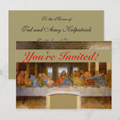 ダ・ヴィンチの『最後の晩餐』美術 クラシック 招待状 (正面/裏面)