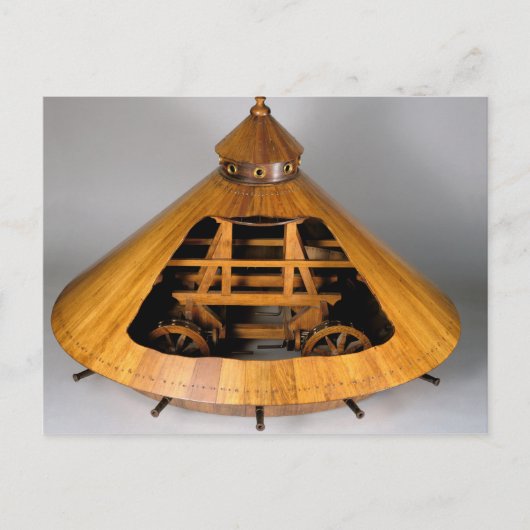 ダ・ヴィンチデザインのモデル再構築 ポストカード (正面)