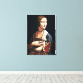 ダ・ヴィンチ – エルミンの女性 キャンバスプリント (インサイチュ (ウッドフロア))