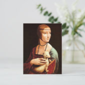 ダ・ヴィンチ:エルミンの女性 ポストカード (スタンド正面)